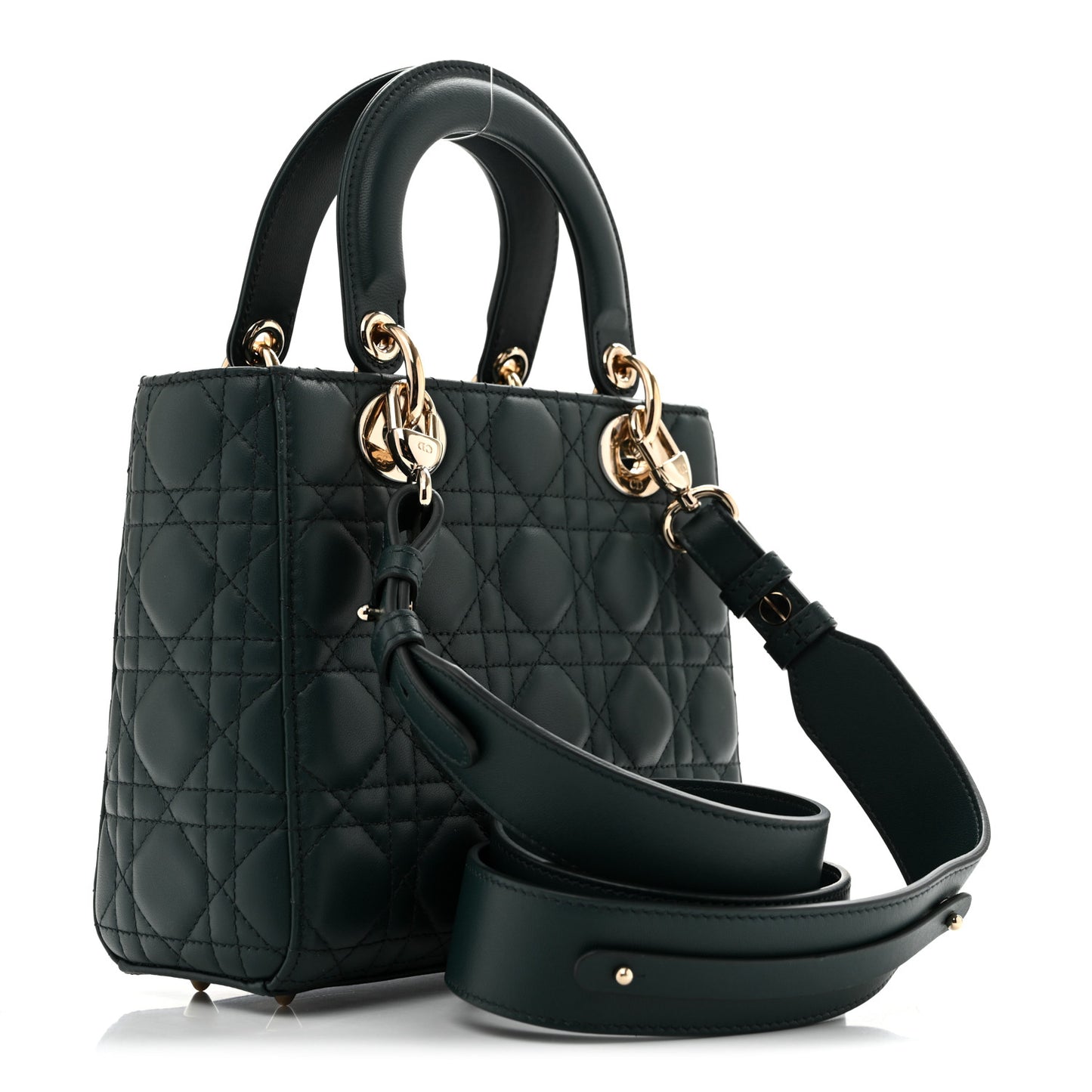 Lambskin Cannage Small My ABCDior Lady Dior Dark Green