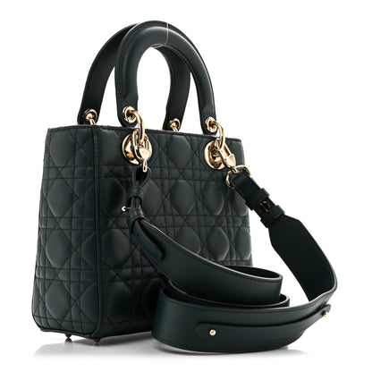 Christian Dior Lambskin Cannage Small My ABCDior Lady Dior Dark Green 3 of 14