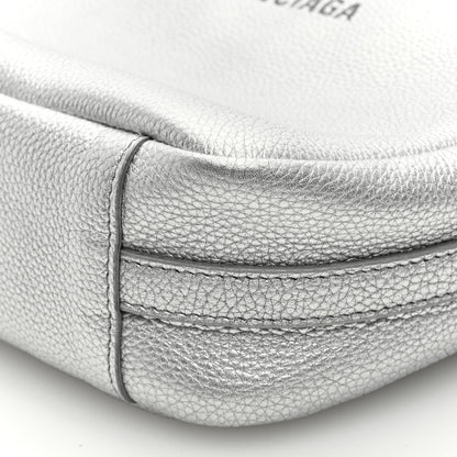 Balenciaga Metallic Grained Calfskin Logo M Everyday Camera Bag Silver 8 of 8