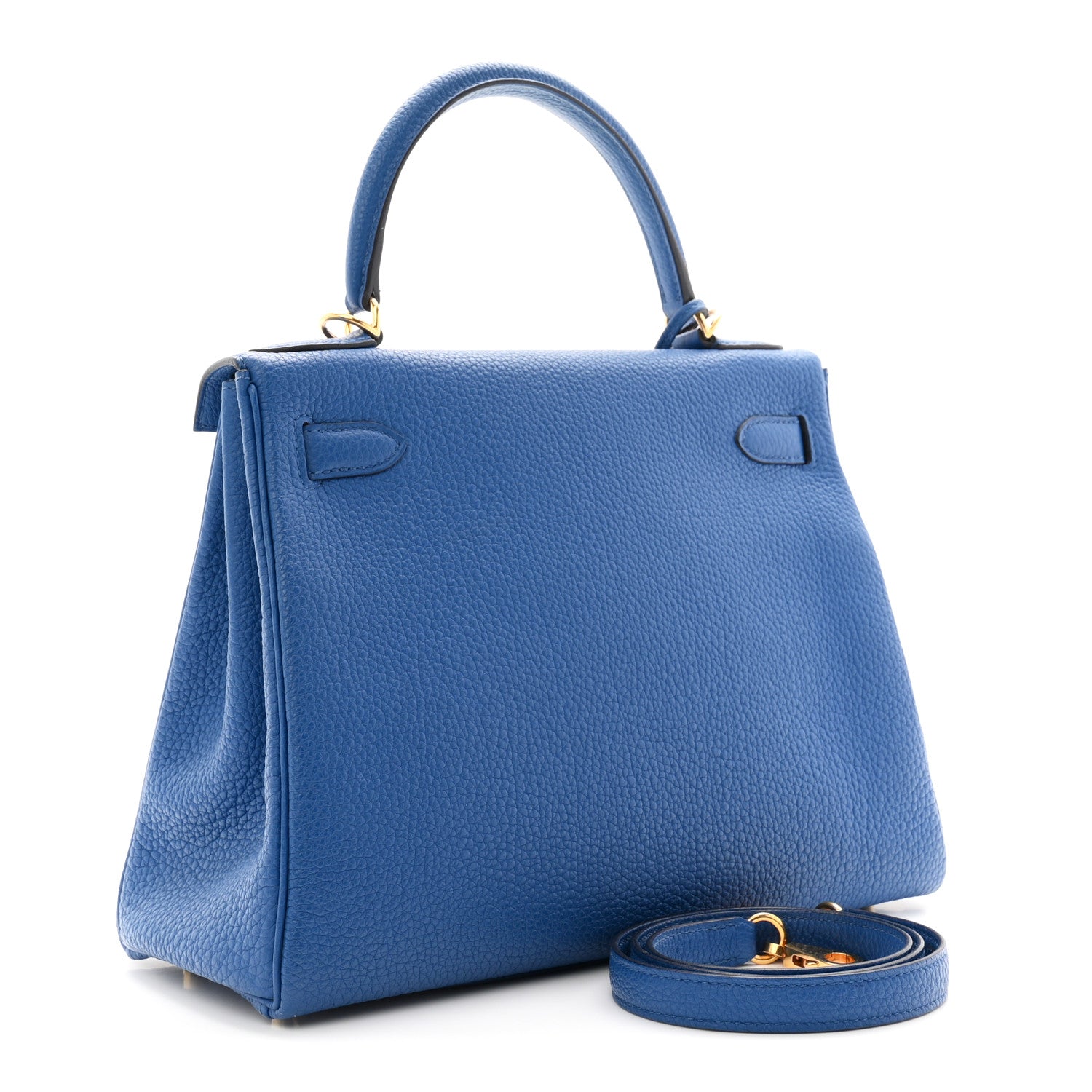 Hermes Togo Kelly Retourne 28 Bleu France 3 of 11