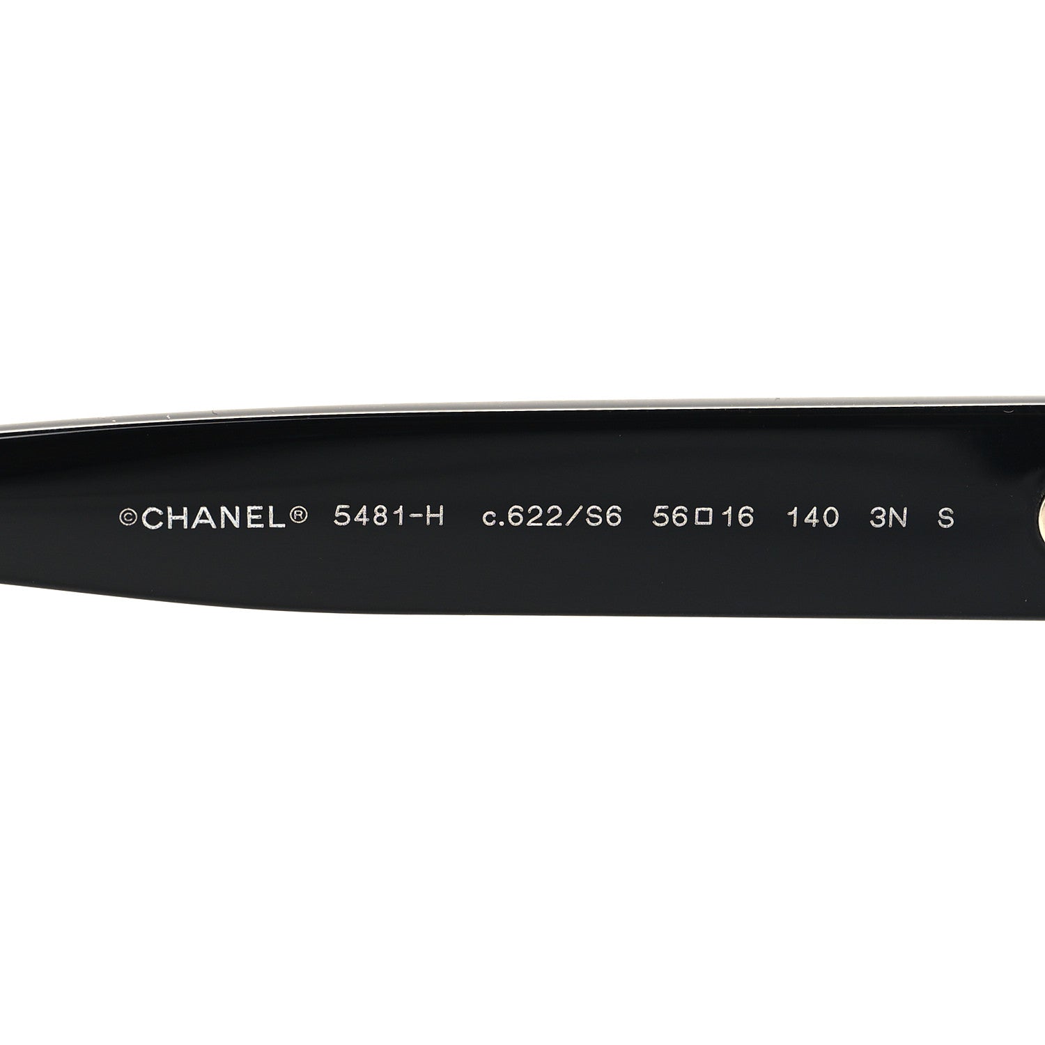 Chanel Acetate Pearl Cat Eye CC Sunglasses 5481-H Black 5 of 7
