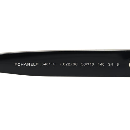Chanel Acetate Pearl Cat Eye CC Sunglasses 5481-H Black 5 of 7