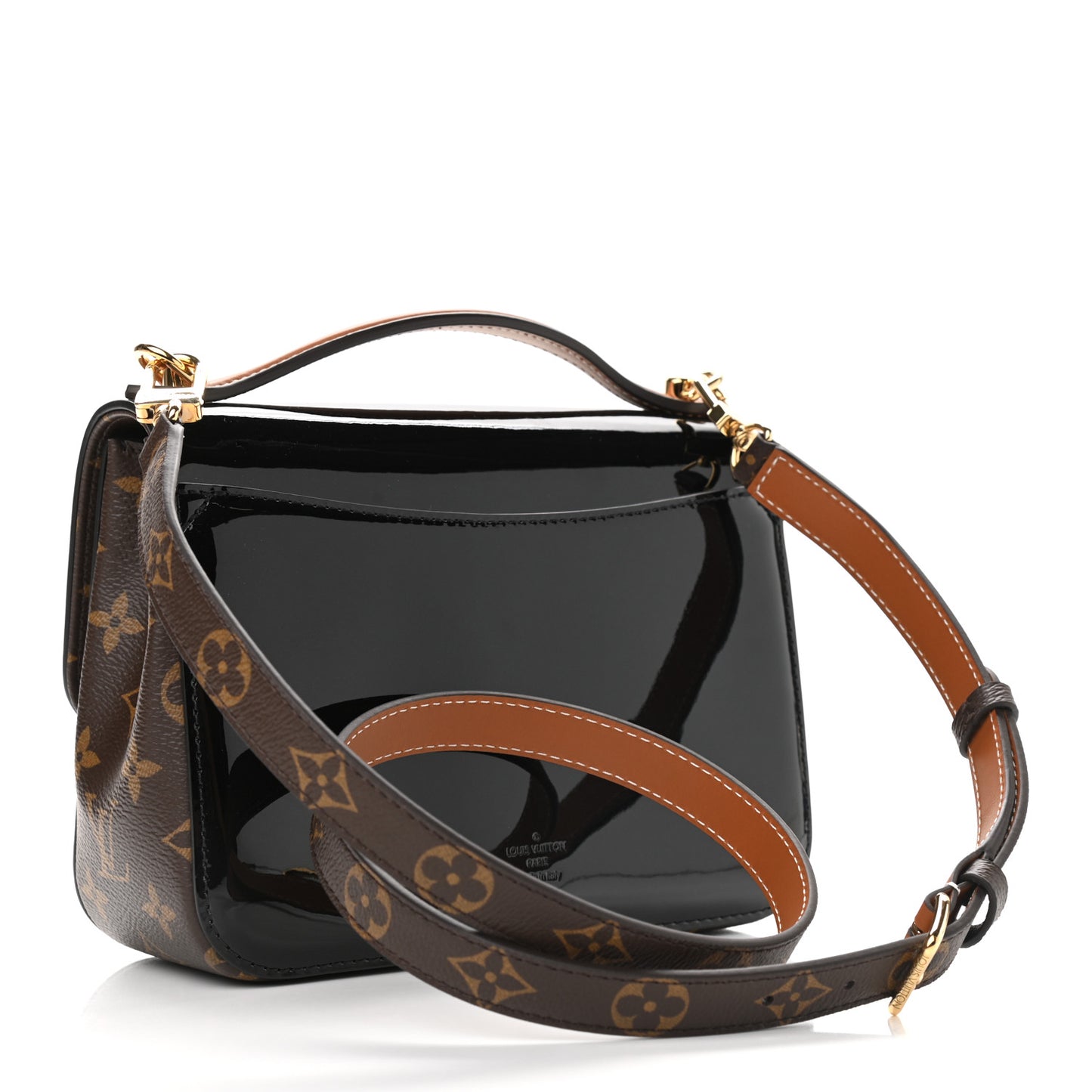 Patent Calfskin Monogram Cherrywood BB Black