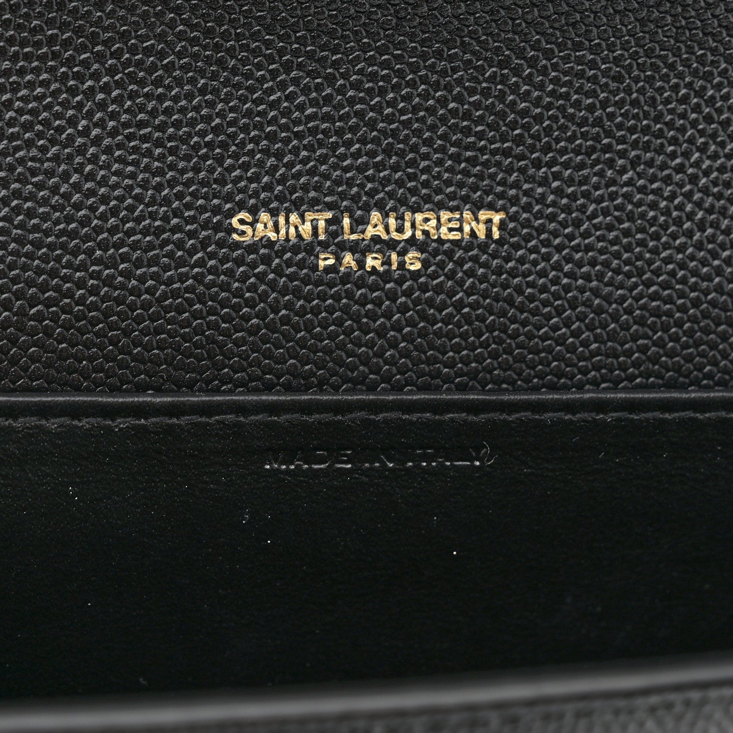Saint Laurent Grain de Poudre Uptown Chain Wallet Black 7 of 11