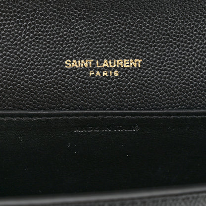 Saint Laurent Grain de Poudre Uptown Chain Wallet Black 7 of 11