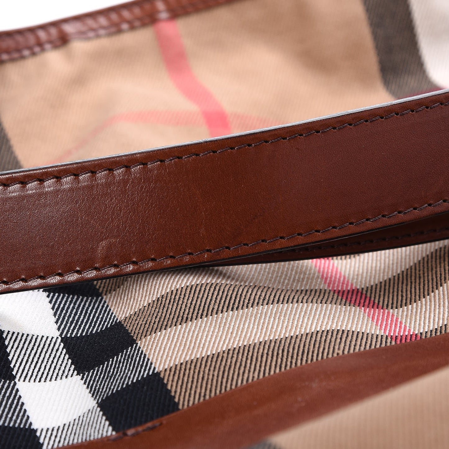 House Check Bridle Calfskin Medium Gosford Hobo Dark Tan