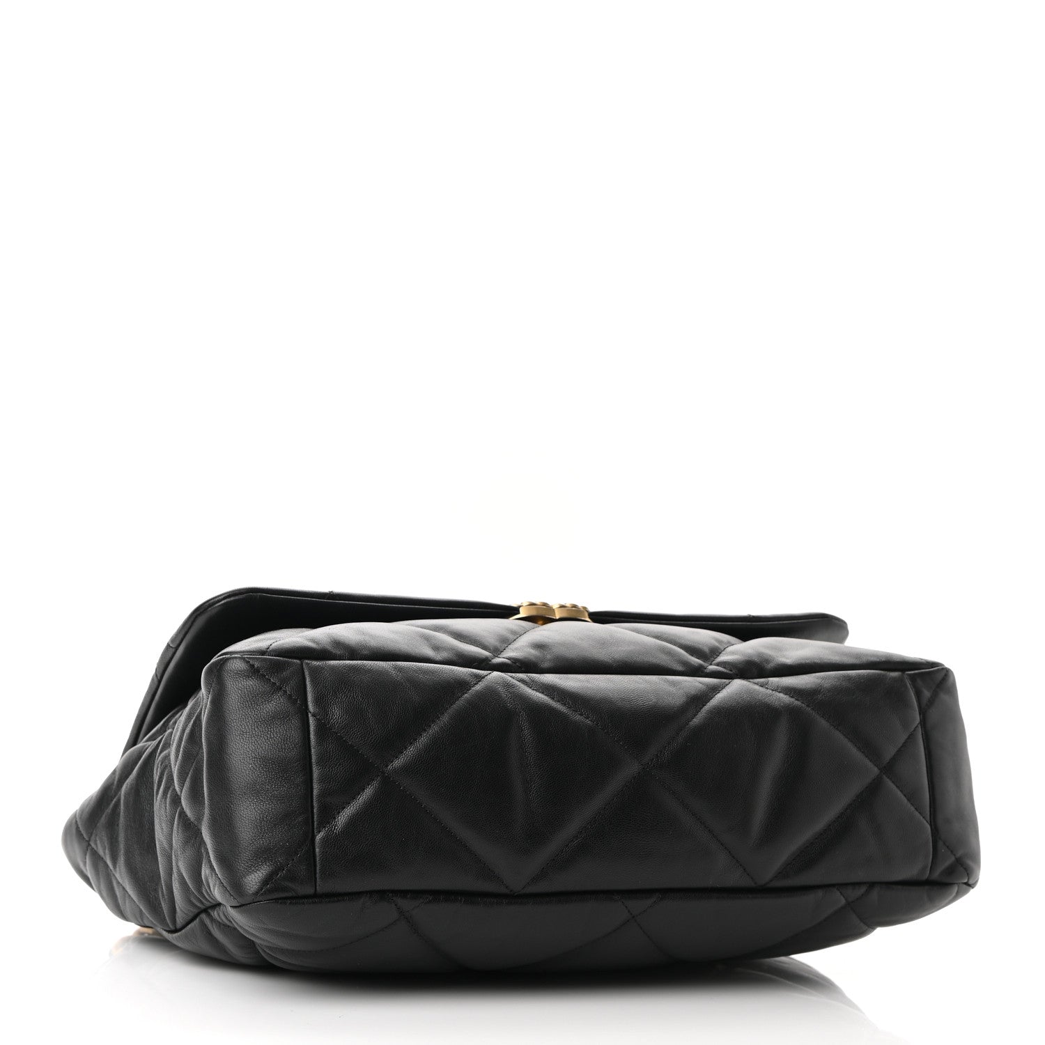Chanel Goatskin Quilted Maxi Chanel 19 Flap Black 4 of 11