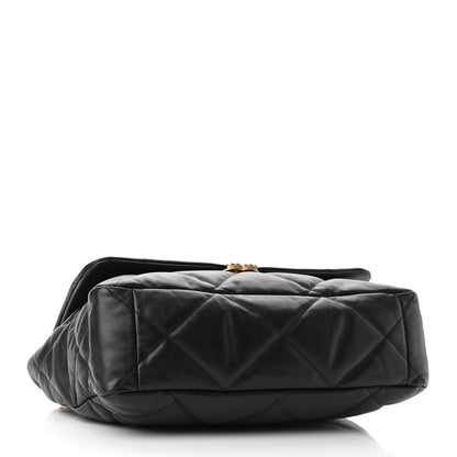 Chanel Goatskin Quilted Maxi Chanel 19 Flap Black 4 of 11