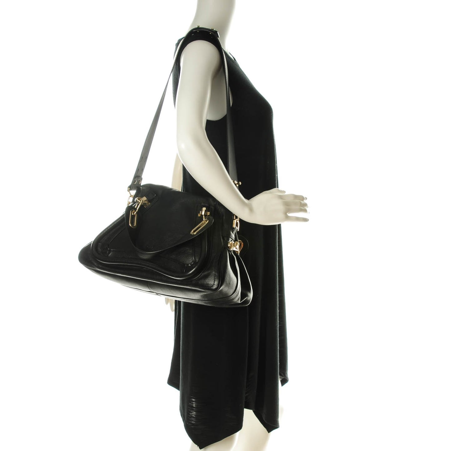 Calfskin Medium Military Paraty Black