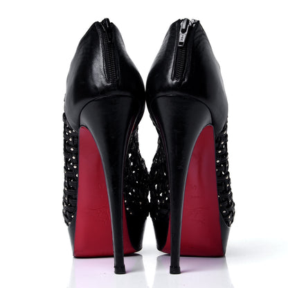 Christian Louboutin Kid Kasha 150 Booties 41 Black Silver 6 of 8
