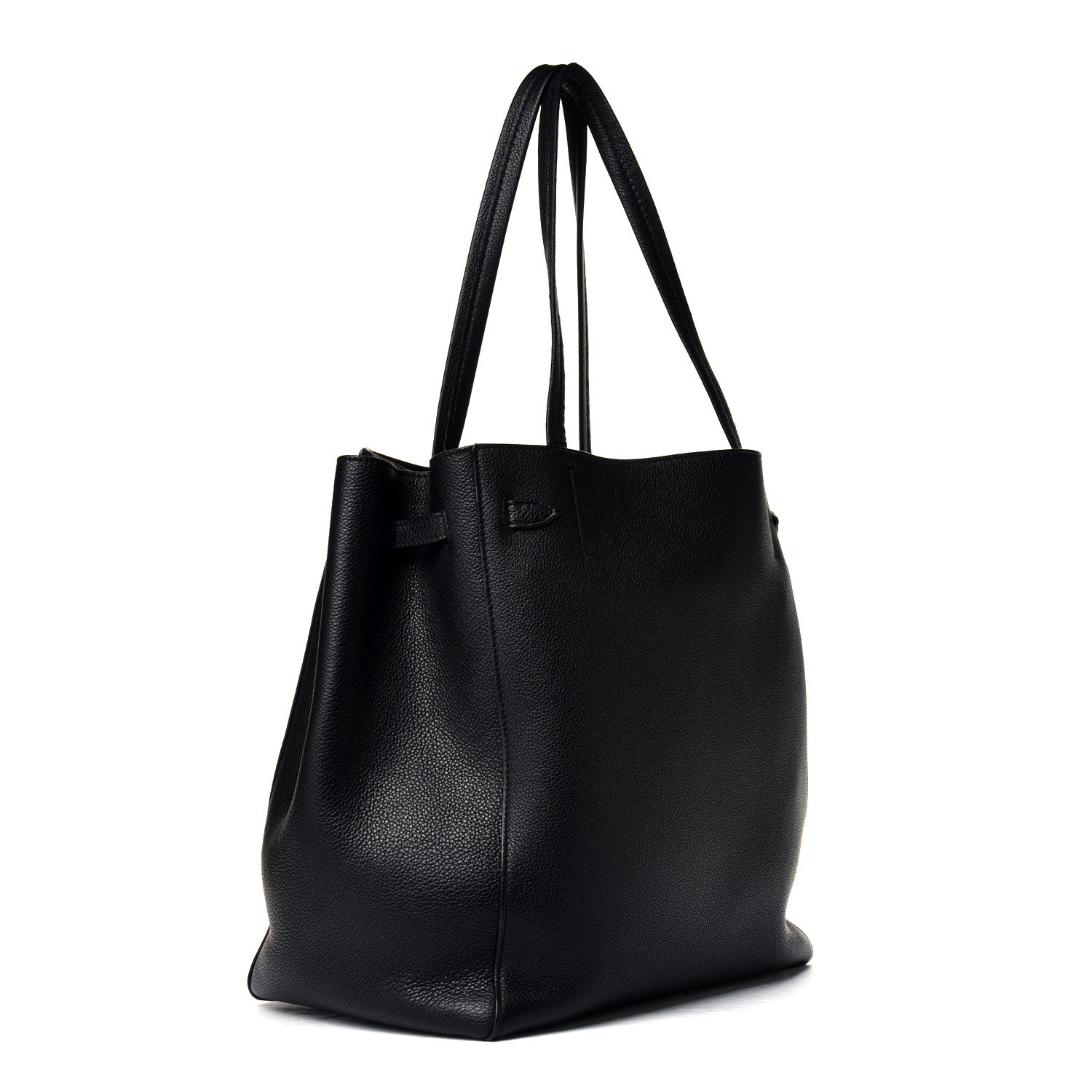 Celine Soft Grained Calfskin Medium Belt Cabas Phantom Black 2 of 7