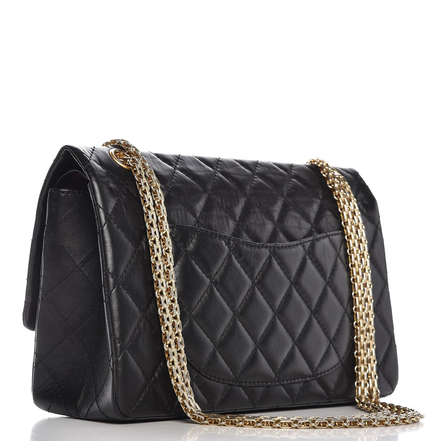 Aged Calfskin Quilted 2.55 Reissue 226 Flap Black