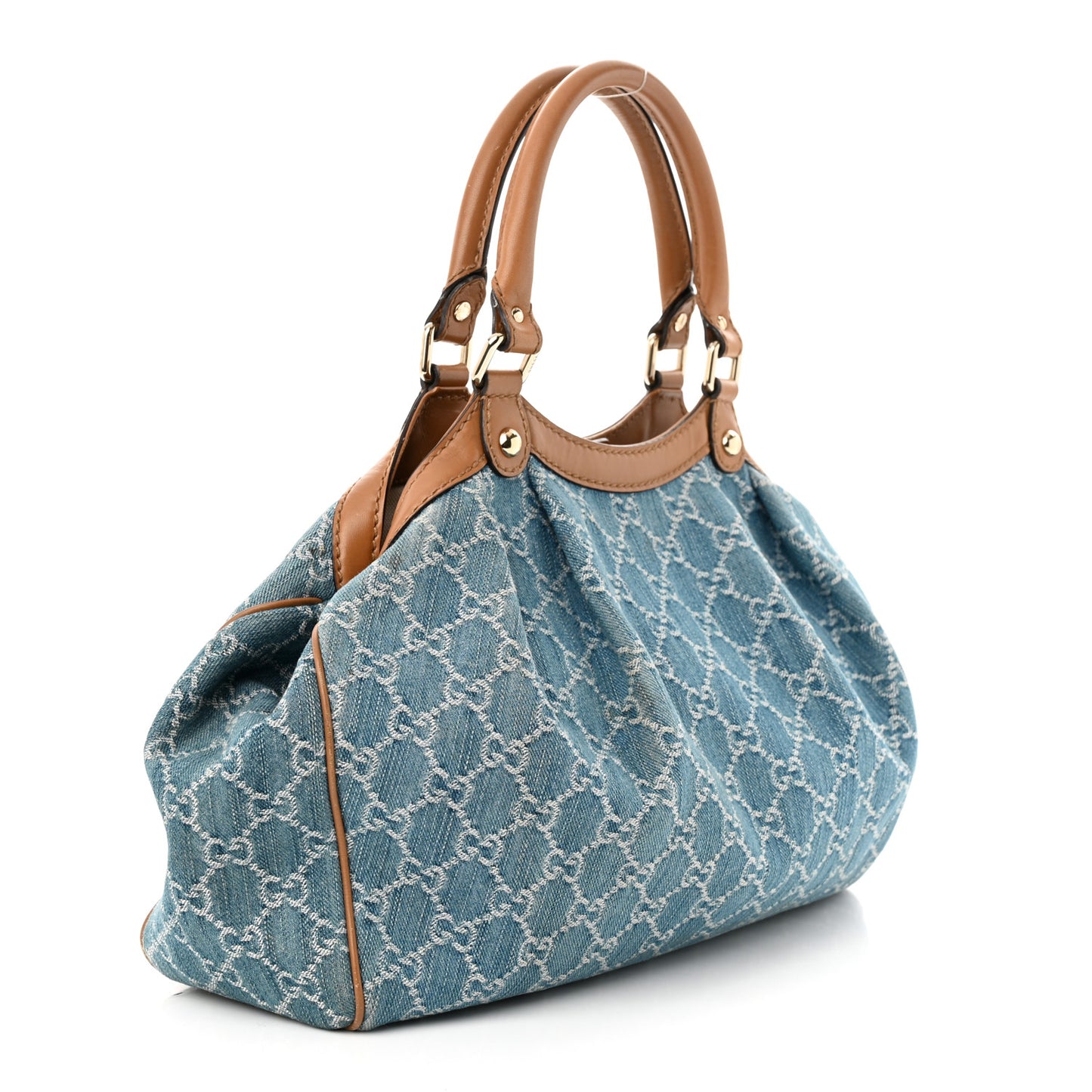 Denim Monogram Medium Sukey Tote Blue
