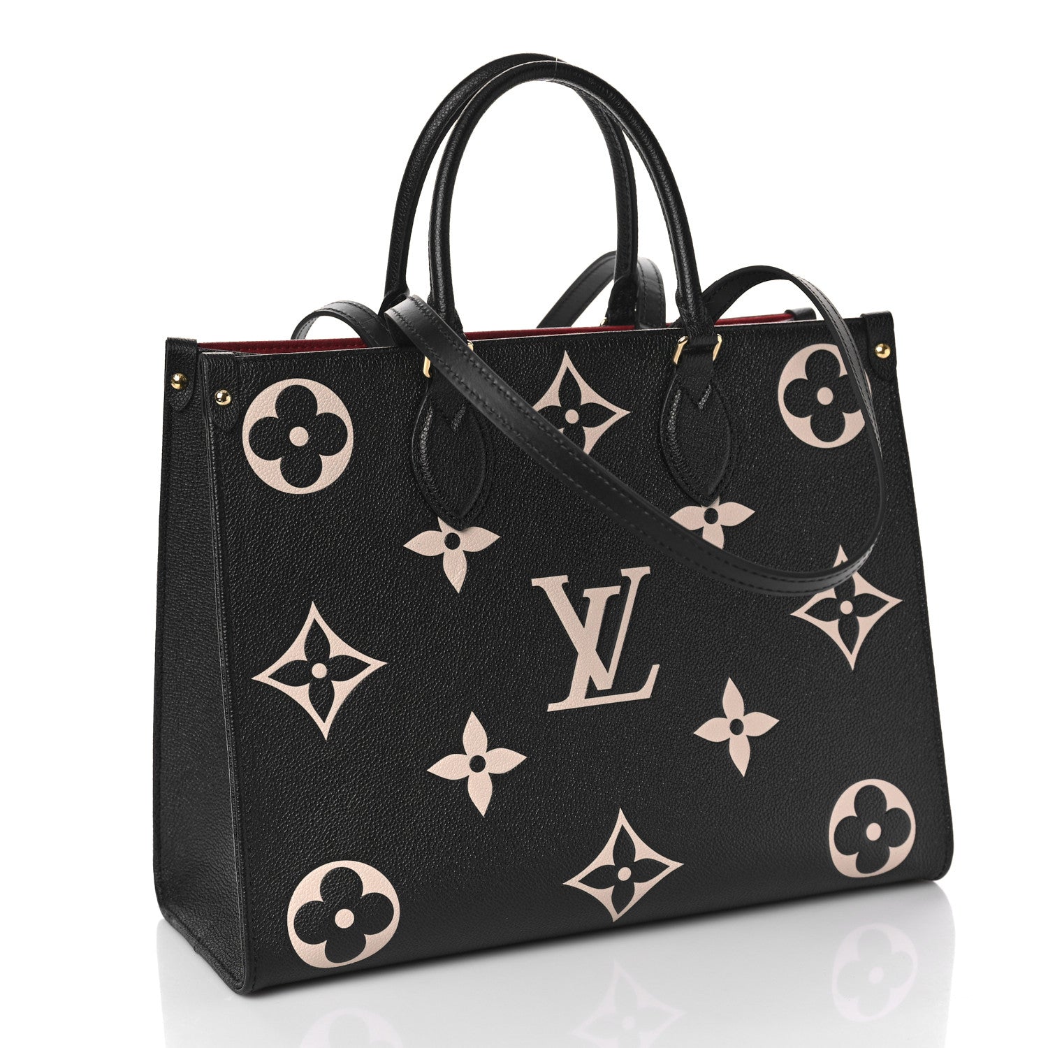 Louis Vuitton Empreinte Monogram Giant Onthego MM Black Beige 3 of 9