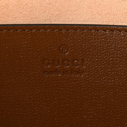 Gucci GG Supreme Monogram Azalea Calfskin Web Small Horsebit 1955 Crossbody Bag Beige Ebony Brown Sugar 6 of 10