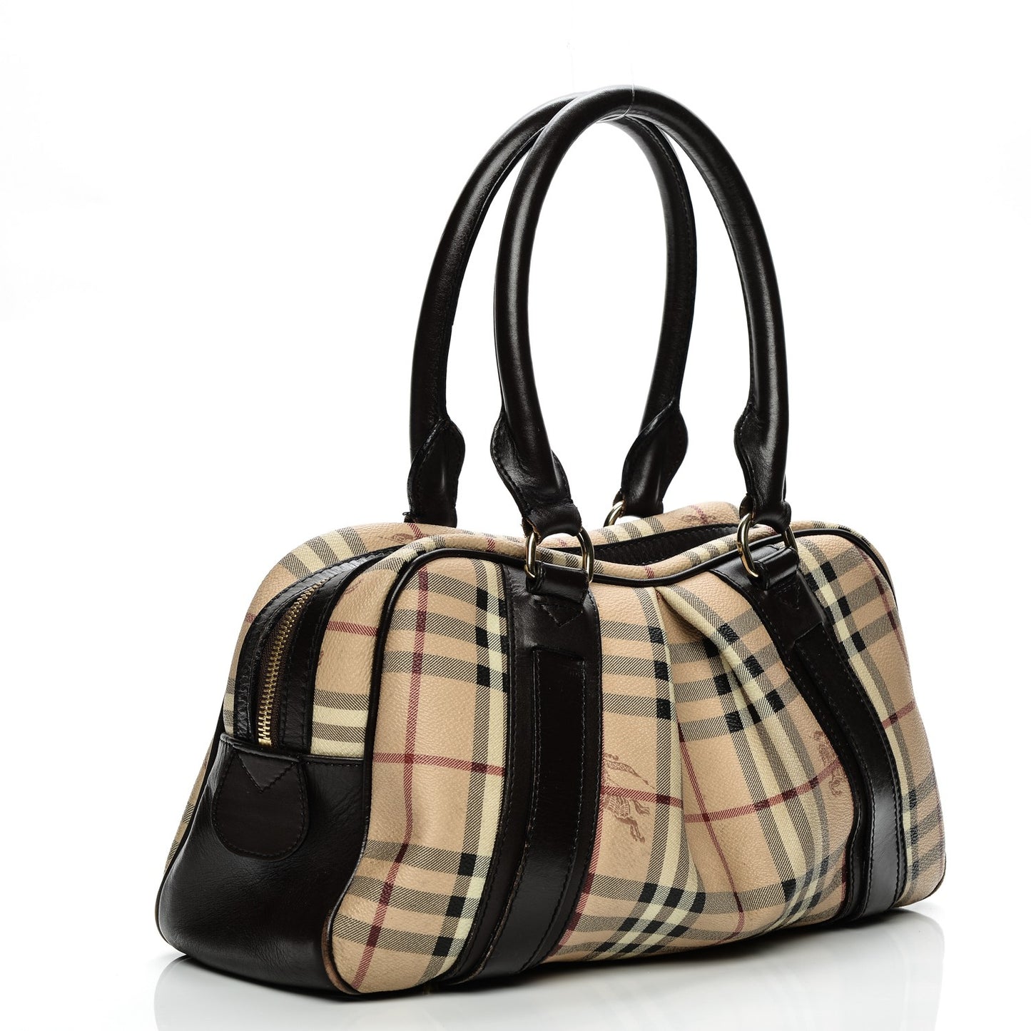 Haymarket Check Satchel Chocolate