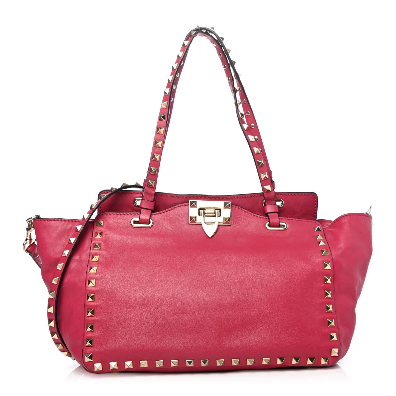 Valentino Garavani Vitello Small Rockstud Tote Cyclamin 1 of 11