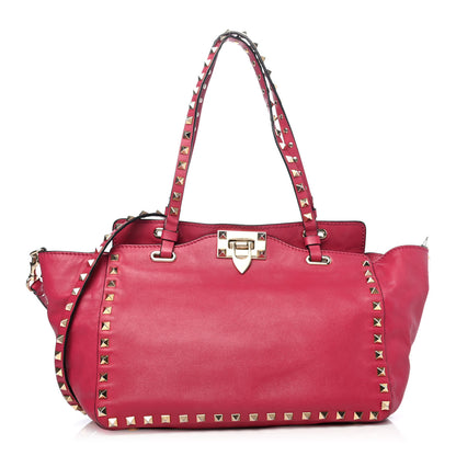 Valentino Garavani Vitello Small Rockstud Tote Cyclamin 1 of 11