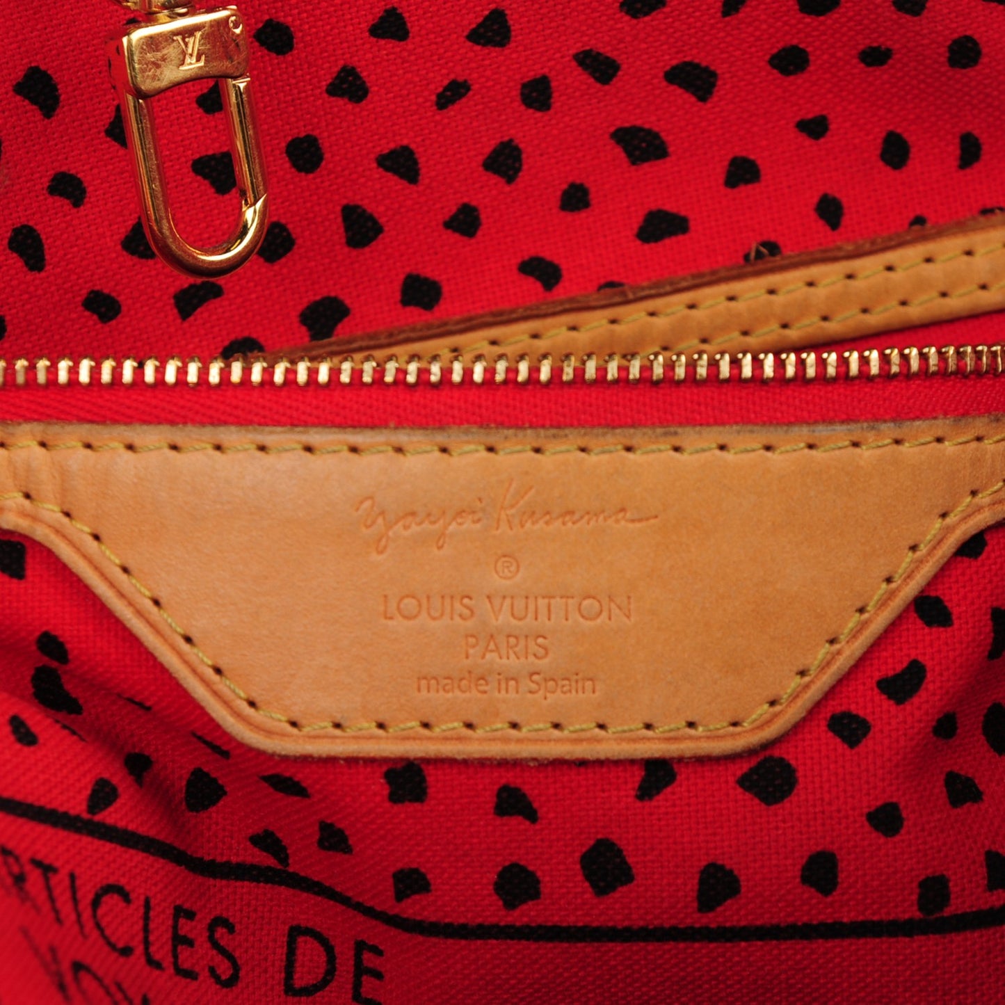 Monogram Kusama Waves Neverfull MM Red