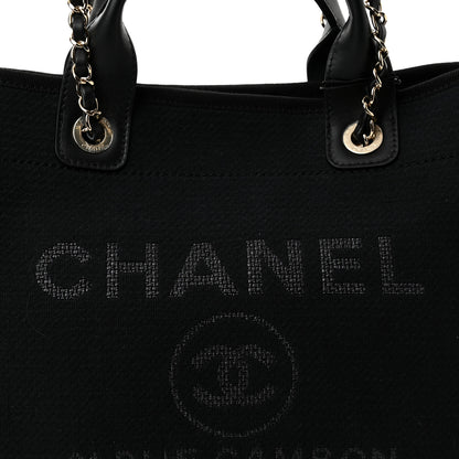 Chanel Mixed Fibers Small Deauville Tote Black 9 of 12