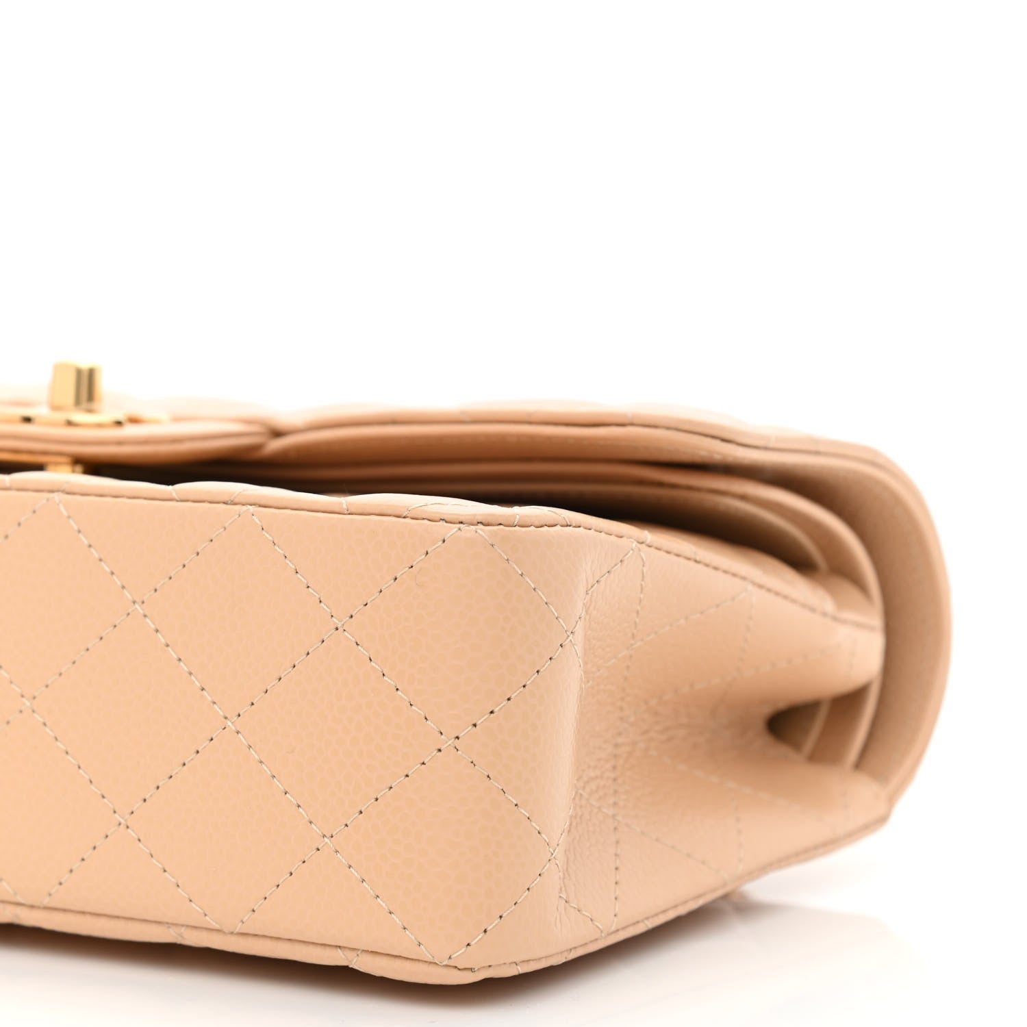 Chanel Caviar Quilted Small Double Flap Beige 10 of 11