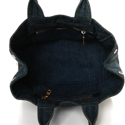 Prada Denim Logo Tote Avio 5 of 12