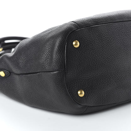 Prada Vitello Daino Tote Black 6 of 10