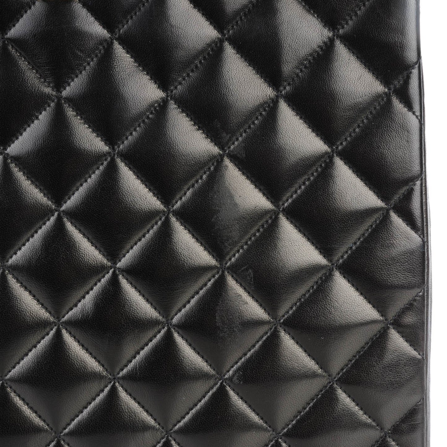 Lambskin Quilted Shoulder Bag Black