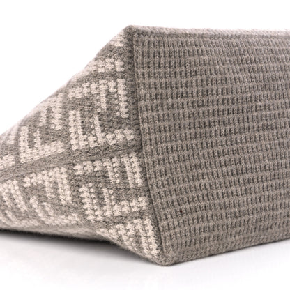 Fendi Cashmere Knit FF Large Shopper Tote Tortora 8 of 9
