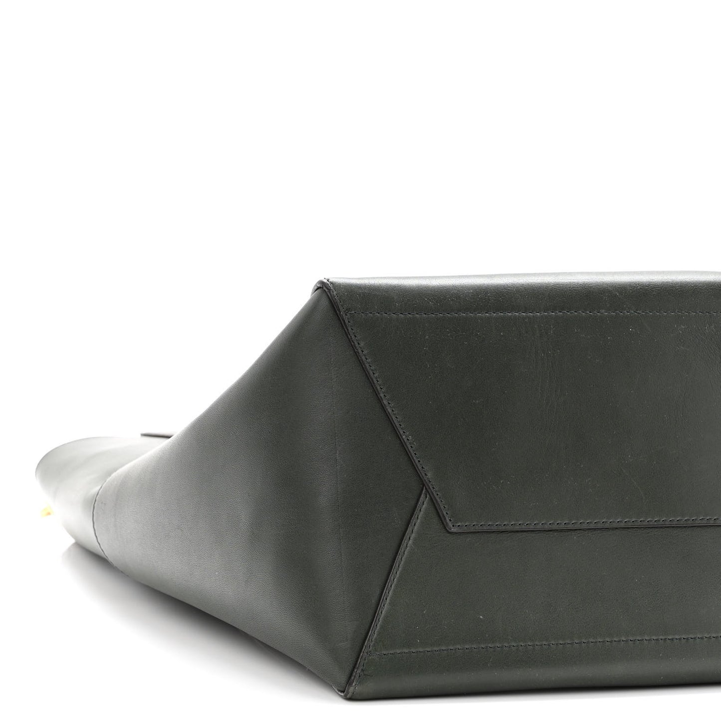 Supersoft Calfskin Sangle Bucket Bag Bottle Green