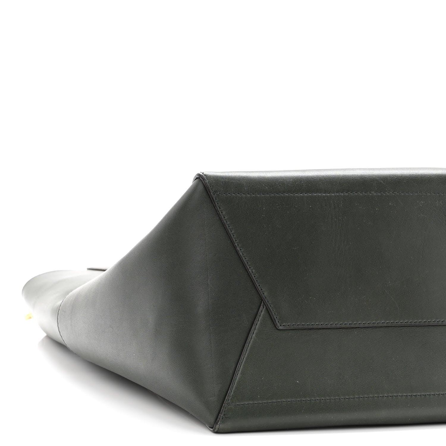 Celine Supersoft Calfskin Sangle Bucket Bag Bottle Green 8 of 9