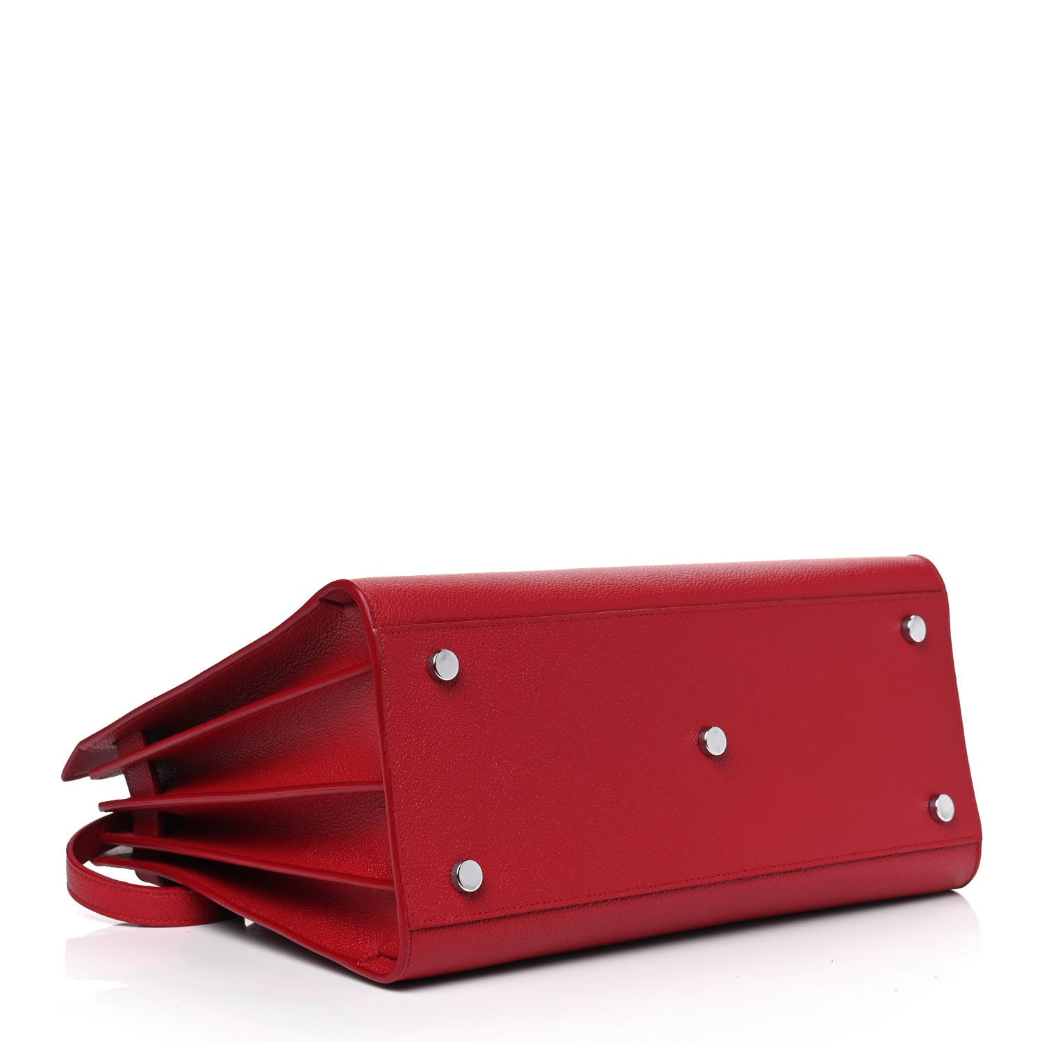 Saint Laurent Grained Calfskin Small Sac De Jour Lipstick Red 3 of 7