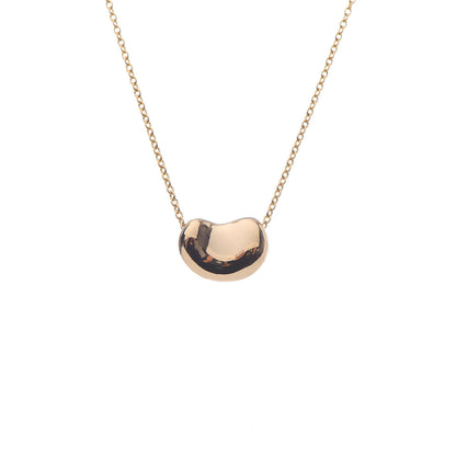 Tiffany 18K Yellow Gold 11mm Elsa Peretti Bean Pendant Necklace 4 of 7