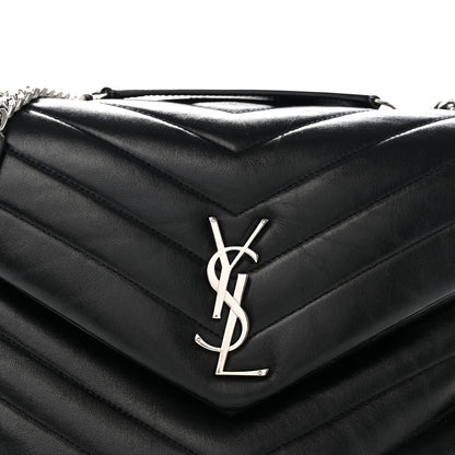 Saint Laurent Calfskin Y Quilted Monogram Medium Loulou Chain Satchel Black 8 of 10