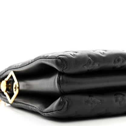 Louis Vuitton Lambskin Embossed Monogram Coussin PM Black 8 of 10