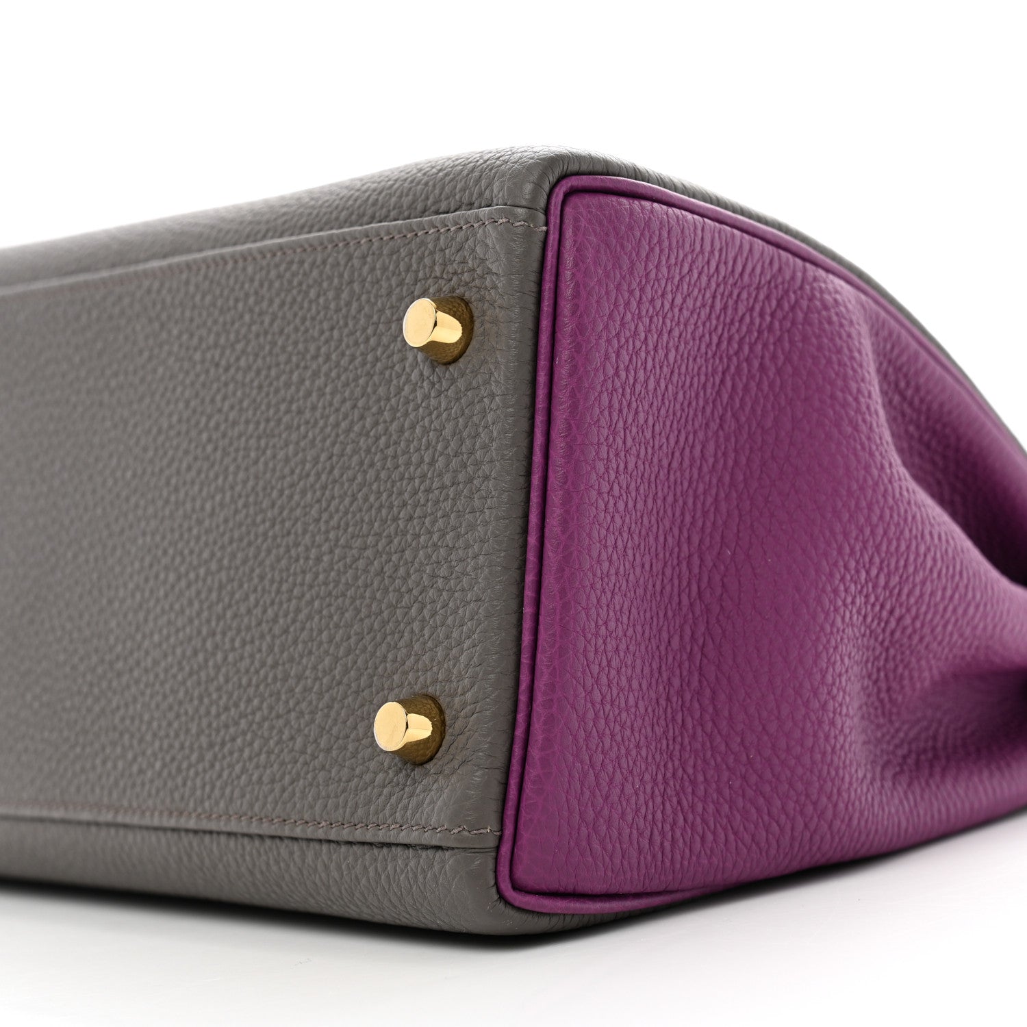 Hermes Togo Horseshoe Kelly Retourne 28 Etain Anemone 10 of 13