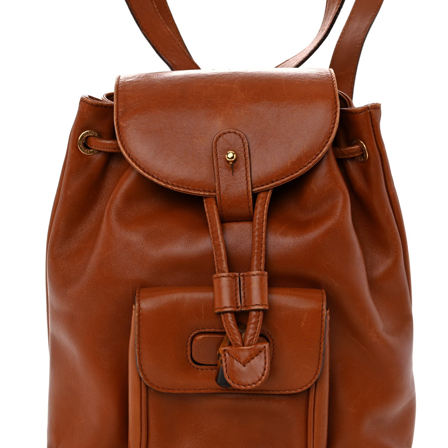 Gucci Calfskin Bamboo Mini Backpack Brown 7 of 12