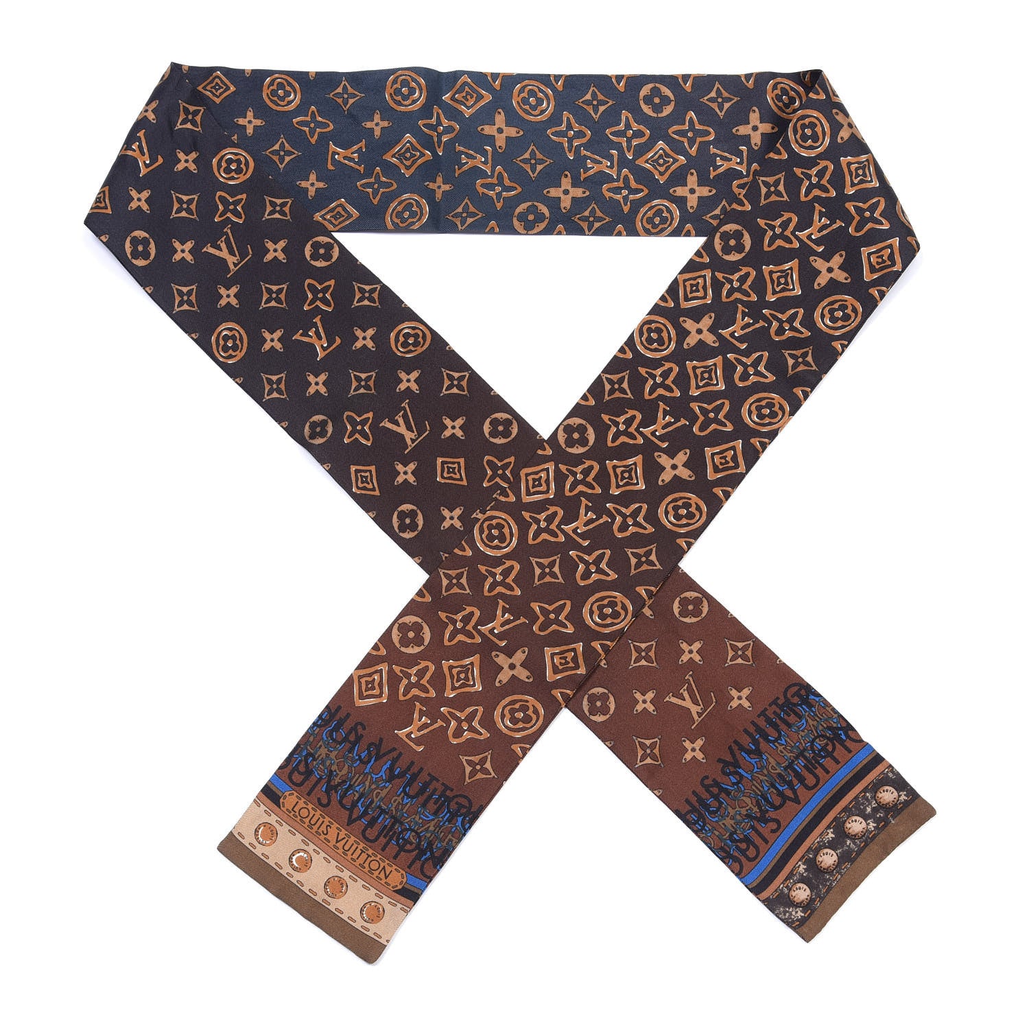 Louis Vuitton Silk Monogram Map Bandeau 1 of 3