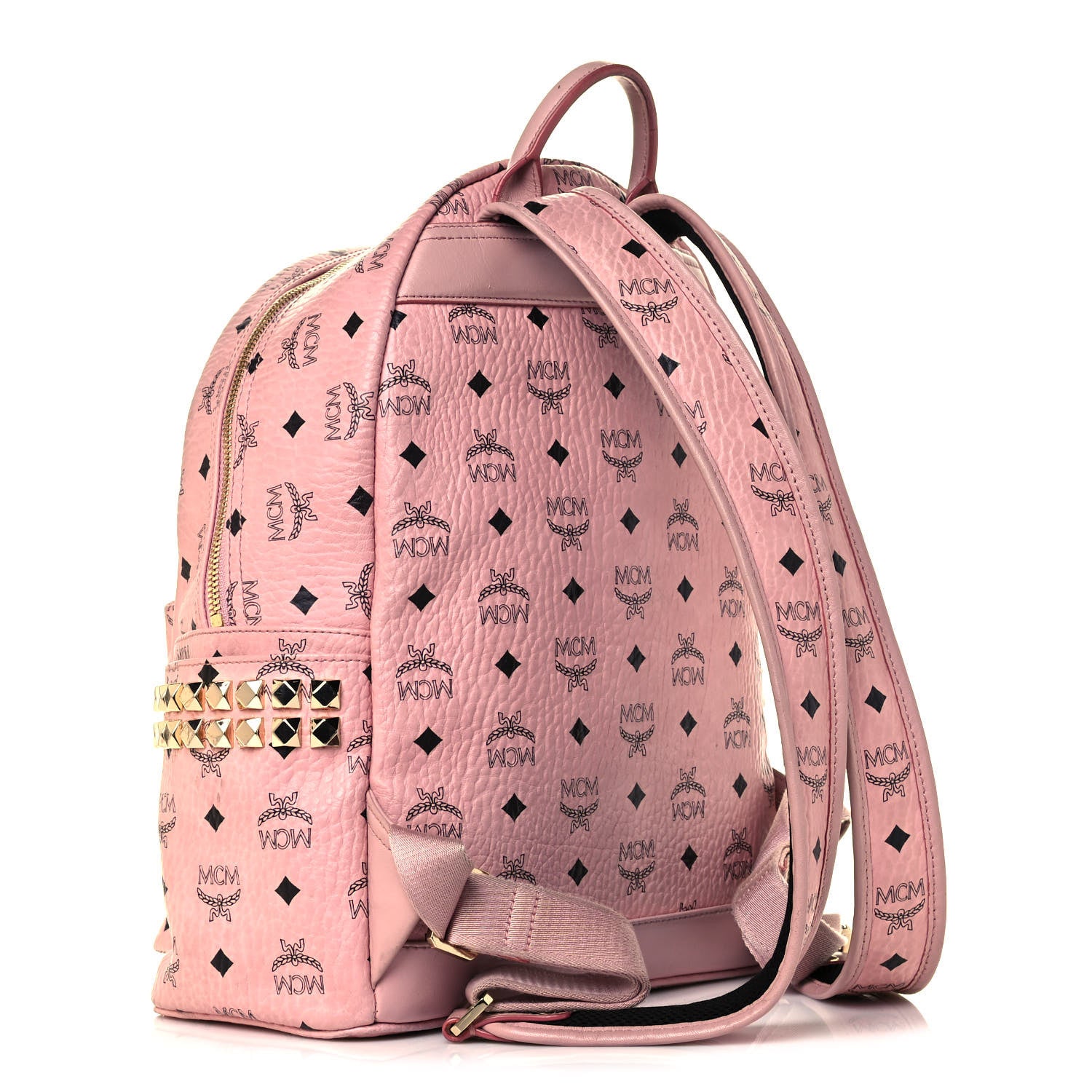 MCM Visetos Small Side Stud Stark Backpack Soft Pink 3 of 12