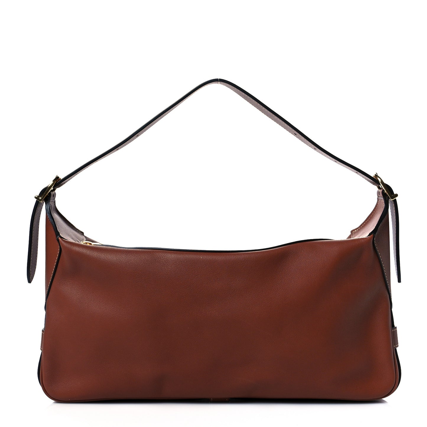 Supple Calfskin Medium Romy Shoulder Bag Tan