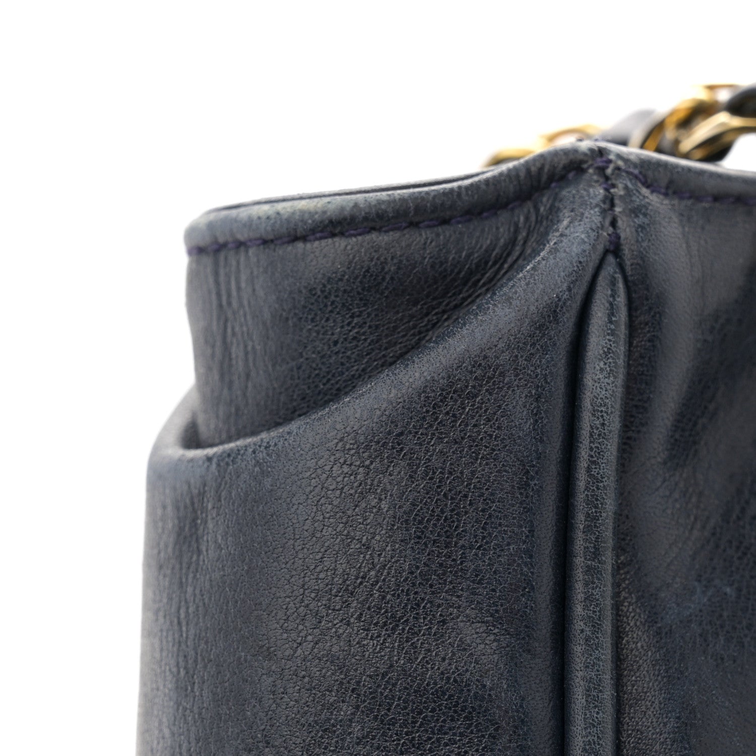 Chanel Lambskin Quilted Shoulder Bag Navy Blue 15 of 15