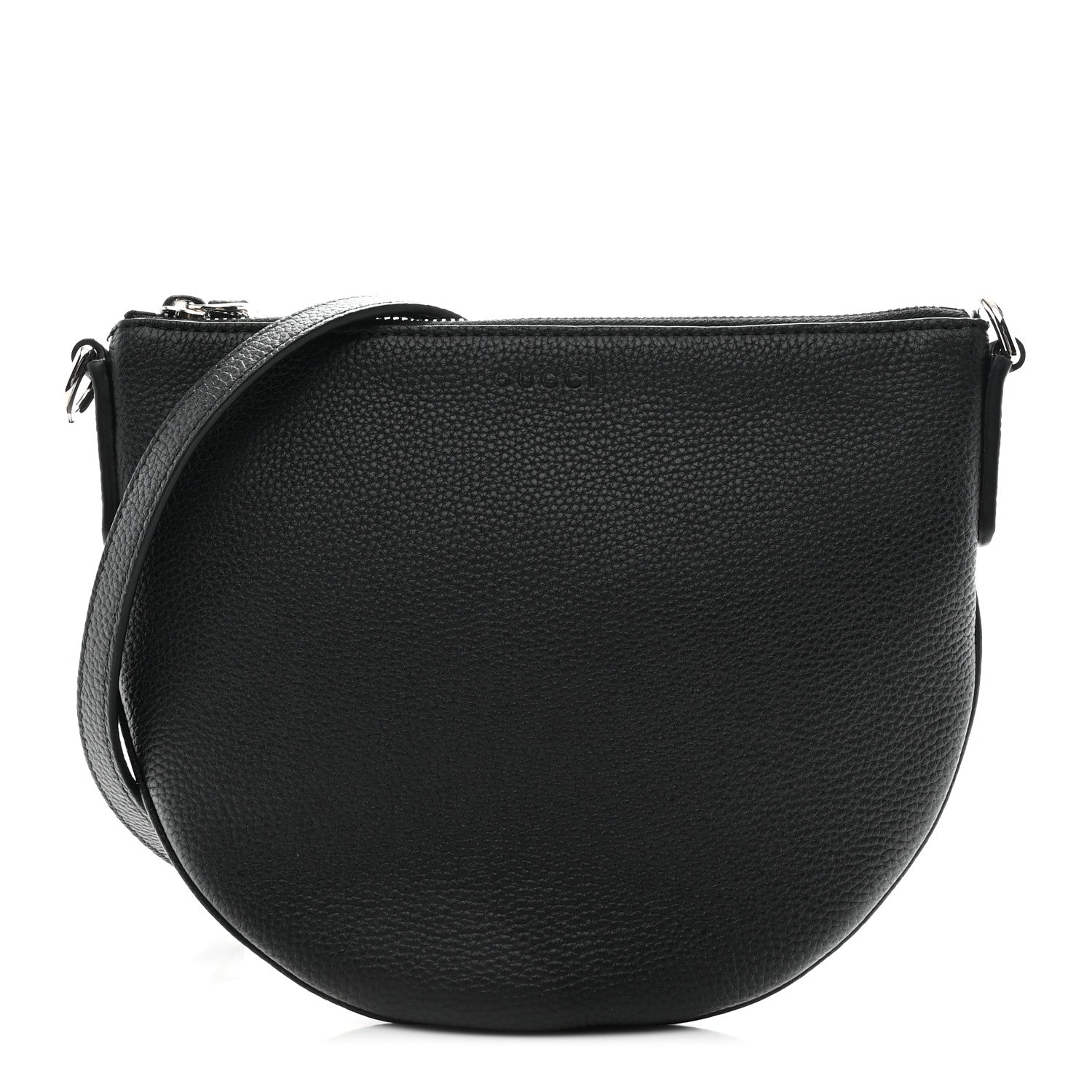 Gucci Pebbled Calfskin Mini B Shoudler Bag Black 1 of 10