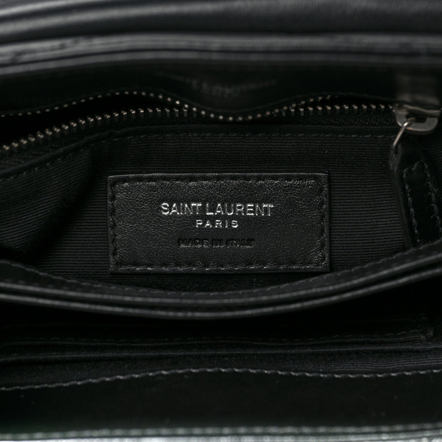 Calfskin Y Quilted Monogram Toy Loulou Crossbody Bag Black