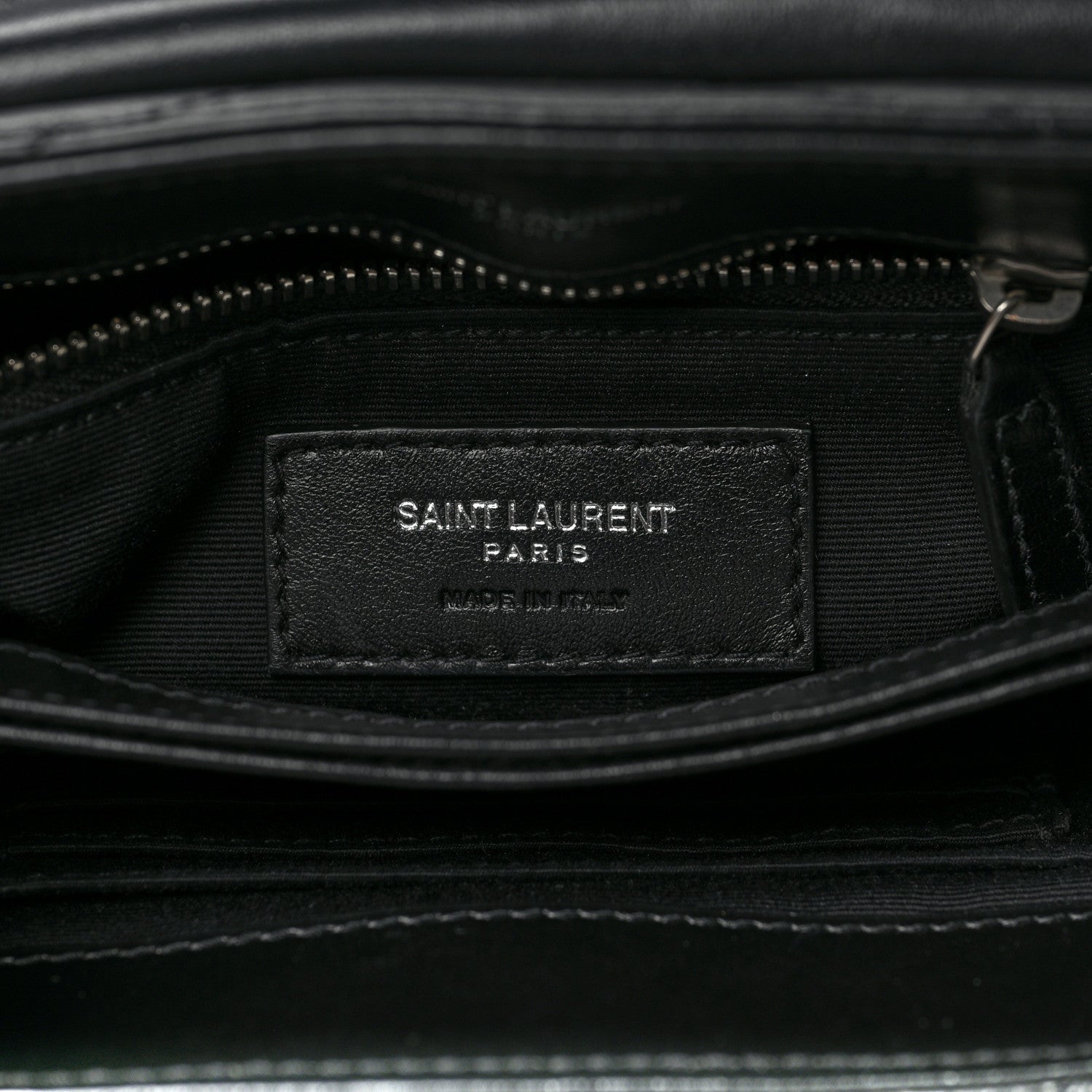 Saint Laurent Calfskin Y Quilted Monogram Toy Loulou Crossbody Bag Black 6 of 12