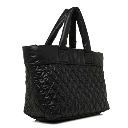 Chanel Nylon Quilted Large Coco Cocoon Tote Black 3 of 12