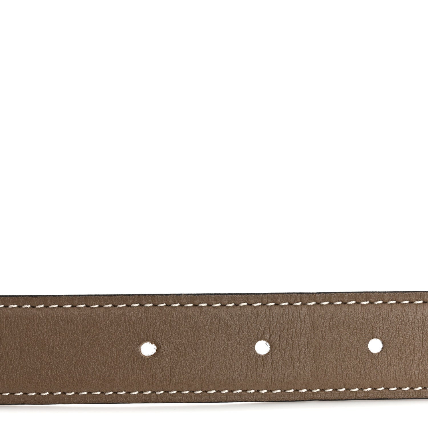 Hermes Swift Epsom 24mm Belt Strap 90 36  Etoupe White 3 of 6