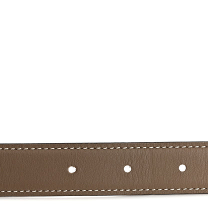 Hermes Swift Epsom 24mm Belt Strap 90 36  Etoupe White 3 of 6