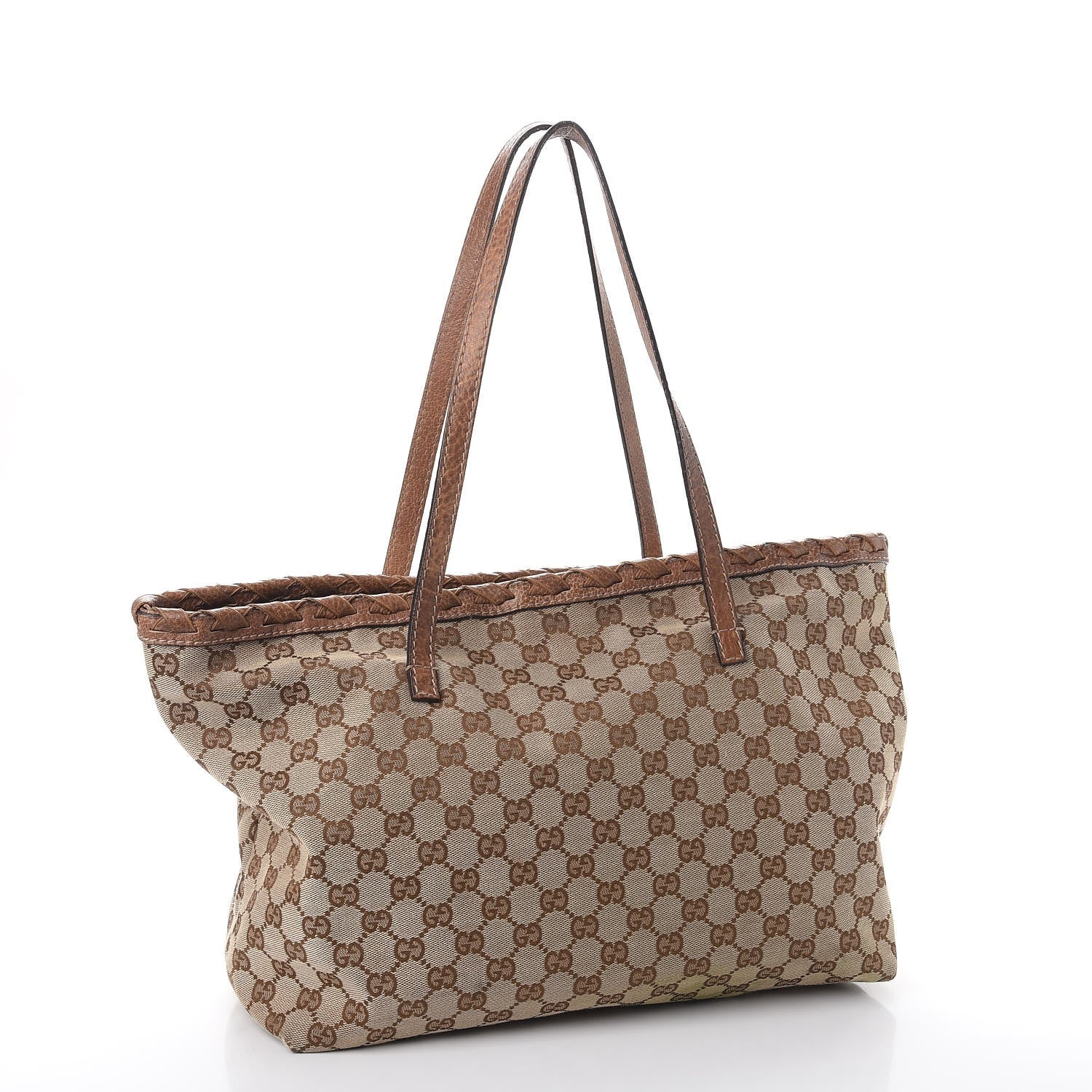 Gucci Monogram Medium Bamboo Tassel Tote Light Brown 3 of 12
