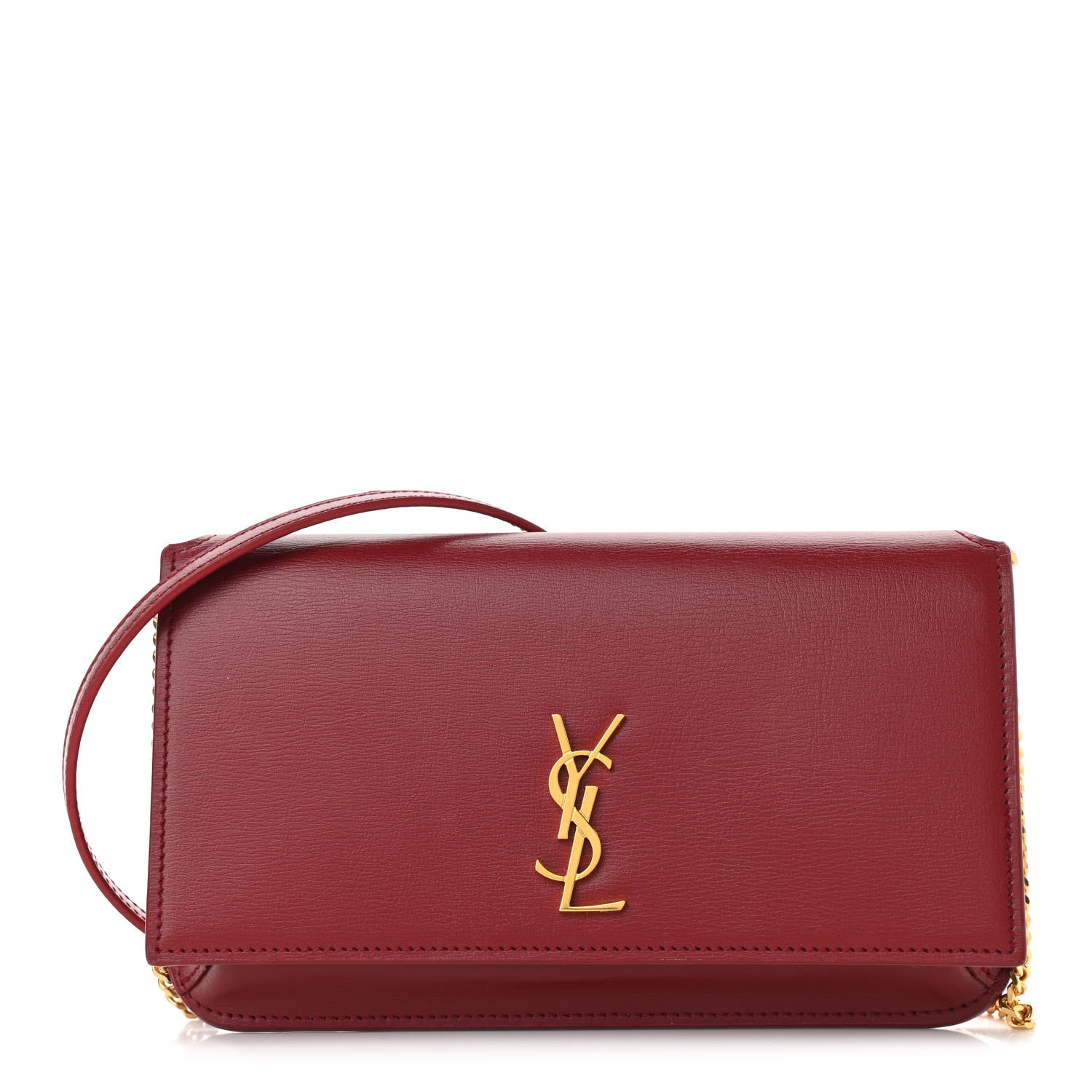Saint Laurent Smooth Calfskin Monogram Phone Holder Crossbody Opyum Red 1 of 10