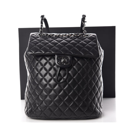 Chanel Lambskin Quilted Large Urban Spirit Backpack Black 10 of 10